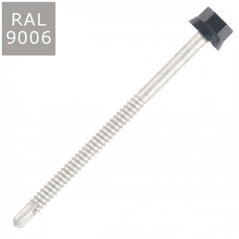 SCELL-IT 100 Vis Pour Bacs Acier D. 6,3 Mm L. 125 Mm ZAMATOP-Z TH12 Pour Le Zed - RAL 9006 3 SCELL-IT 100 Vis Pour Bacs Acier D. 6,3 Mm L. 125 Mm ZAMATOP-Z TH12 Pour Le Zed - RAL 9006