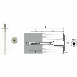 Boîte 200 Fixations D'isolant à Visser 8x135 Mm Vis Acier SCELL-IT - FITORX08135
